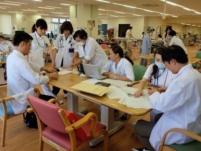 OT室での実習の様子